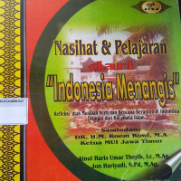 NASIHAT DAN PELAJARAN DARI INDONESIA MENANGIS